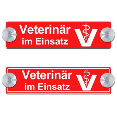 Tierarzt im Einsatz mit Veterinärlogo